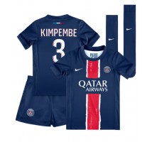 Paris Saint-Germain Presnel Kimpembe #3 Koszulka Podstawowa dzieci 2024-25 Krótki Rękaw (+ krótkie spodenki)